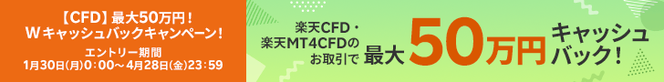 楽天CFD取引キャッシュバックキャンペーンバナー