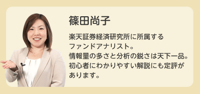 篠田尚子 楽天証券経済研究所に所属するファンドアナリスト。